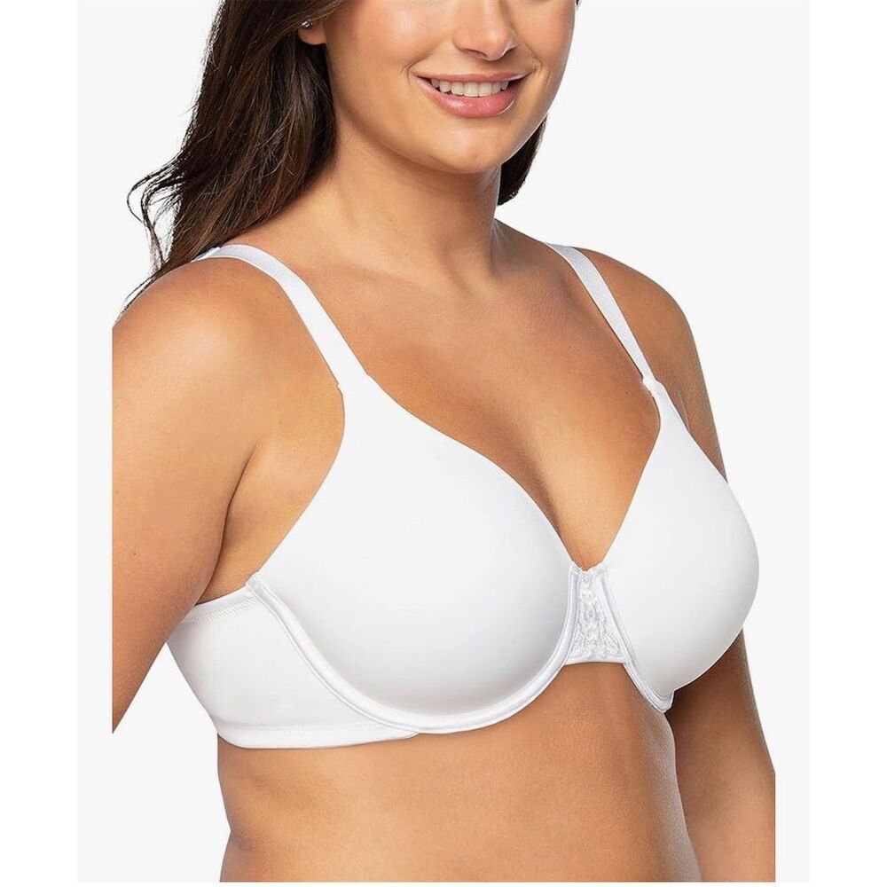 Vanity Fair Women's Beauty Back Full Figure Underwire Bra 44D White T-Shirt